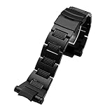 Fit for G-Shockのためのカシオフィットのための交換用の金属ストラップフィット GWA1100 / 1000 GA1000 GA1400耐久性のある黒いステンレス鋼の時計バンドストラップ