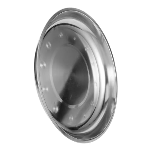 PRETYZOOM Báscula de plataforma mecánica sartén todos los días plato redondo para servir bandejas acero inoxidable báscula de cocina platillos de pesaje balanza digital para alimentos Silver