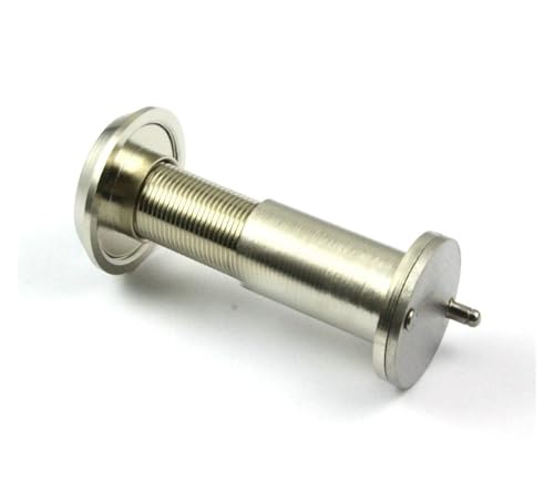 Mirilla para puerta con cobertura, metal tono cepillado, ángulo de visión de 220 grados, para puertas de 35-55mm miniatura 5