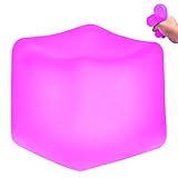 SUPERZON Stress Cube. Fidget Toys for Kids & Adults. Sensory Squeeze Toy- Non-Toxic, BPA-Free & Hypoallergenic - Squishy Cube Anxiety & Stress Reliever for Home, Office & School 2.17in (Purple)