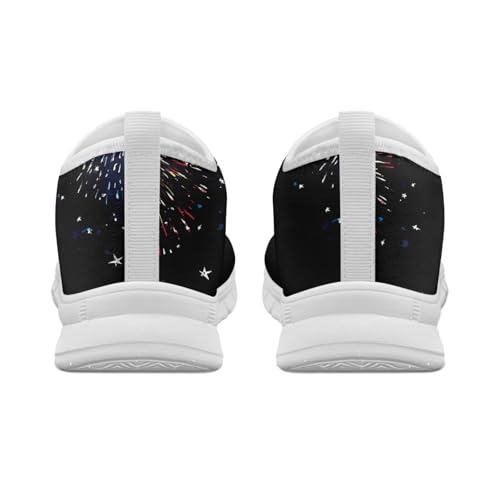 Image of Floral Sneakers for Women Colorful Art Shoes for Women Slip On Casual Work Shoes
