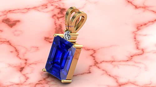 Saphir bleu naturel AAA+ Mtrolls : médaillon d'exception en argent sterling 13 carats pour initié - 5