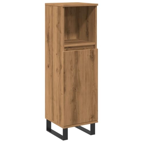 vidaXL Badschrank, Badezimmerschrank mit Stauraum, Badezimmer Midischrank Eisenfüße, Badmöbel Badezimmermöbel, Artisan-Eiche Holzwerkstoff vidaXL Badschrank, Badezimmerschrank mit Stauraum, Badezimmer Midischrank Eisenfüße, Badmöbel Badezimmermöbel, Artisan-Eiche Holzwerkstoff