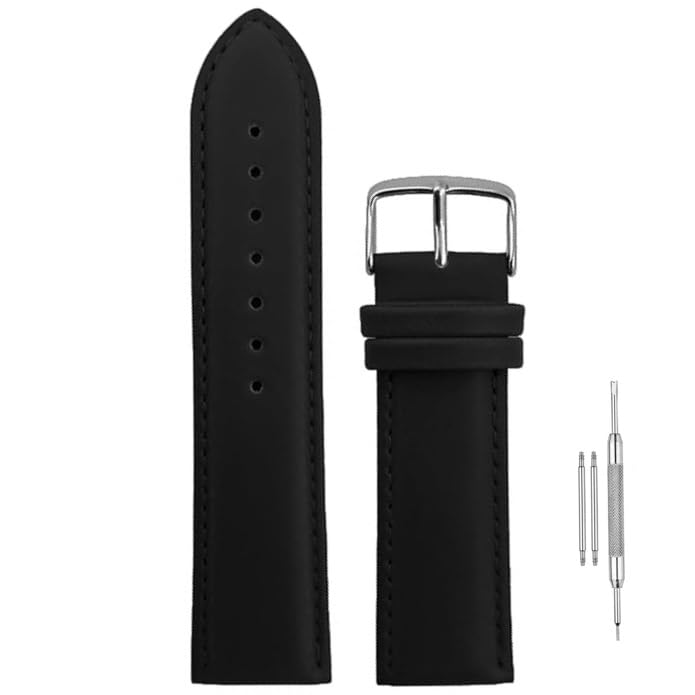 Image of Lineon NAGATA Full Padded Leather Watch Strap For Branded Watches Premium and Soft Strap For Titan, sonata, timex, casio and for all other brand