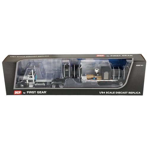 First Gear Peterbilt 379 Day Cab 1/64 con remolque miniatura 7