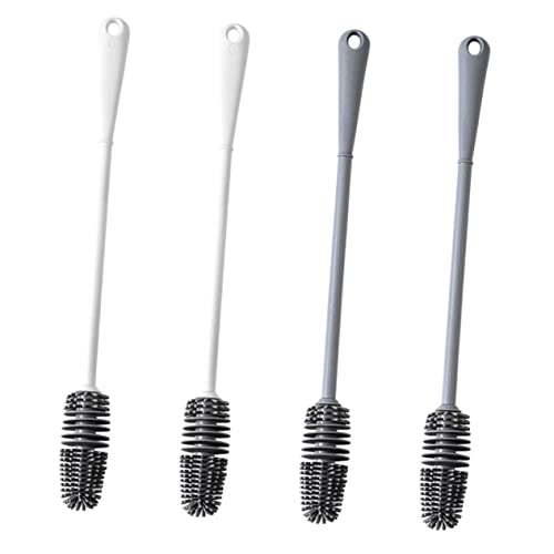 FOMIYES 4pcs Cup Brush Bottle Cleaner Glass Cup Cleaner Bottle Washer