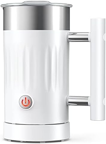 Electric Milk Frother 5 in 1 Magnetic Foam Maker for Coffee, Automatic Hot & Cold Foming Machine with Automatic Shut Off, Milk Steamer & Foamer for Latte, Cappuccino, Hot Chocolates (150ml/300ml)