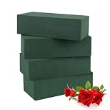 Espuma Floral para Arreglos Florales - 4 Piezas 22x10x6.6cm Espuma para Flores Artificiales Rectángulo, Espumas Húmeda para Flores Frescas y Artificiales, Bodas Decoración, Fiestas, Bodas