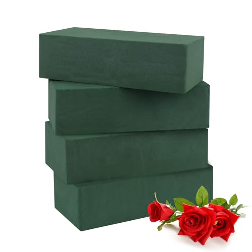 Hjjmn Espuma Floral Para Arreglos Florales - 4 Piezas 22x10x6.6cm Espuma Para Flores Artificiales Rectángulo, Espumas Húmeda Para Flores Frescas Y Artificiales, Bodas Decoración, Fiestas, Bodas