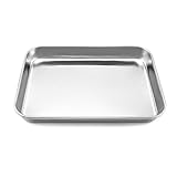 QWORK Stainless Steel Surgical Tray, for Medical Instruments, Tattoo, Surgical Supplies, 10 5/8