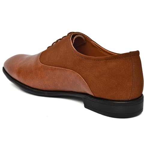 Mens-Brown-Leather-Lace-up-Formal-Shoes-27-cm-Length