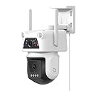 Beans View 2K+2K (3MP+3MP) Telecamera di Sorveglianza Esterno a Doppio Obiettivo, Wi-Fi 2,4 GHz, Sicurezza a 360°, Tracciamento Auto, Rilevamento di Persone, Visione Notturna a Colori (D320)
