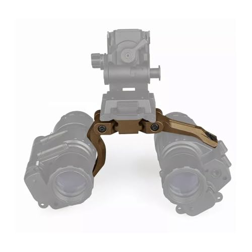 Plactic Dual AN/PVS-14 NVG J Arm Bridge Helmet Mount Holder Binocular Adapter, Tan
