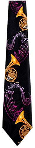 BUYYOURTIES WI-326 - Mens Musical Wind Instrument Neck Tie