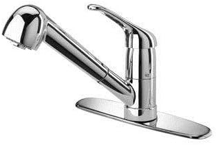 La Toscana DAPW564 Dante Single Handle Kitchen Faucet with Pull Out Spray, Brushed Nickel