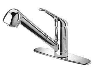 La Toscana DAPW564 Dante Single Handle Kitchen Faucet with Pull Out Spray, Brushed Nickel