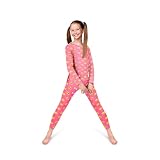 Rocky Thermal Underwear Kids Girls Thermal Underwear Set Long Johns kid Thermals Kid Base Layer kids thermals top bottom set, Pink Emoji Design, Small, Standard-185 GSM, THERMALS SET