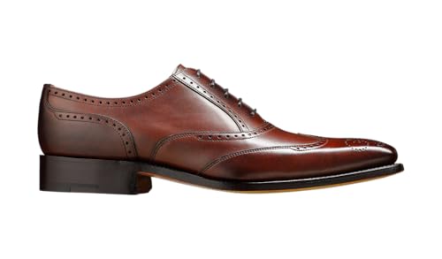 Image of BARKER Johnny Men's Handmade Leather Brogue Oxford Shoes - Goodyear Welted, Full Leather Sole & Lining, Premium Formal Dress Shoes for Business & Weddings