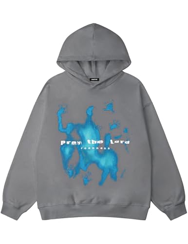 Vamtac Mens Oversized Graphic Y2k Hoodies Vintage Fashion Streetwear Casual Hooded Sweatshirt Unisex Pullover Tops