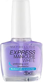 Maybelline New York Make-Up Nailpolish Express Manicure lakier do paznokci Base Coat whitening Care/podkład biały do odbarwionych paznokci, 1 x 10 ml