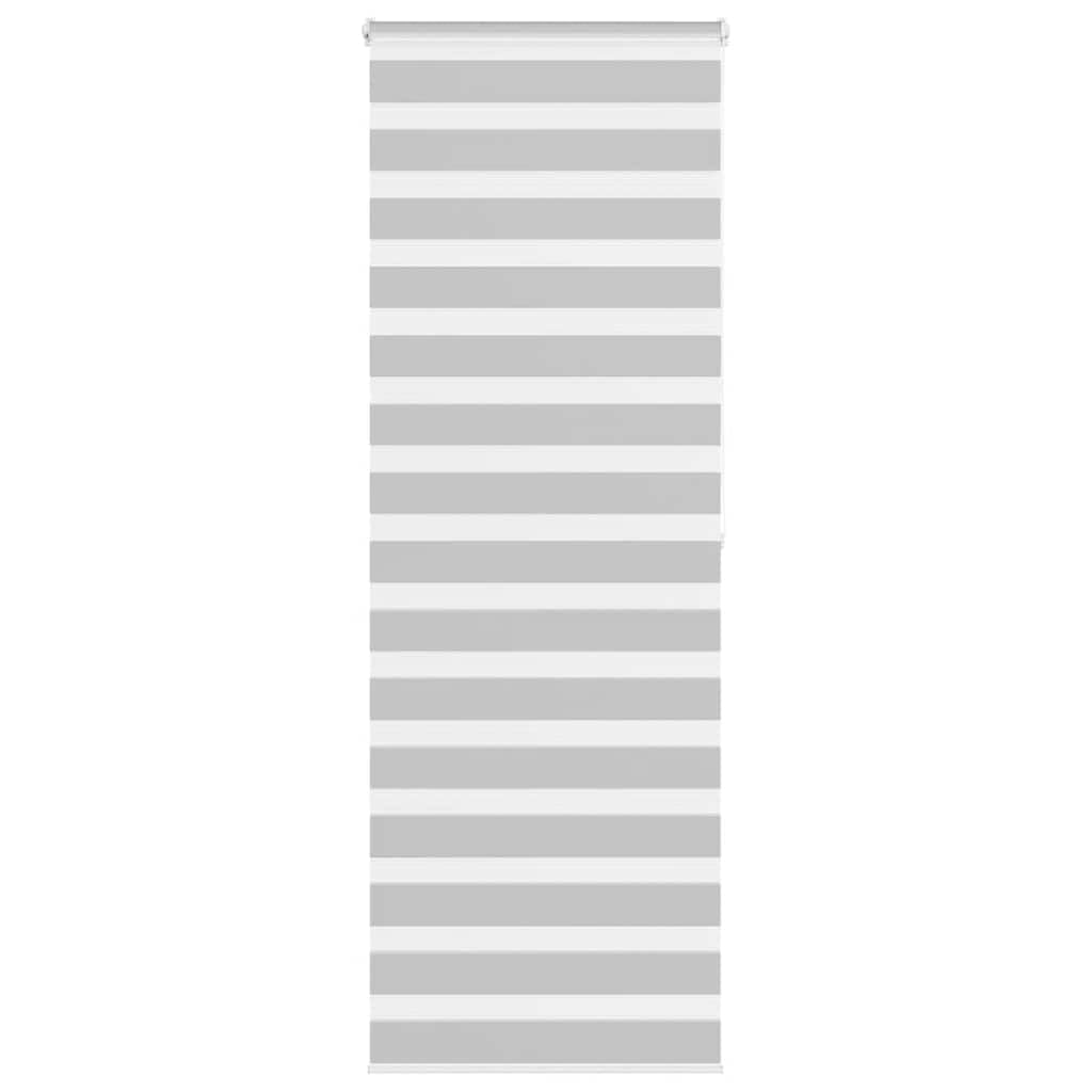 Vidaxl Light Grey Zebra Blind 75X200 Cm Fabric Width 70.9 Cm Polyester, Zebra Roller Blind, Dual Roller Blind, Zebra Blind For Window