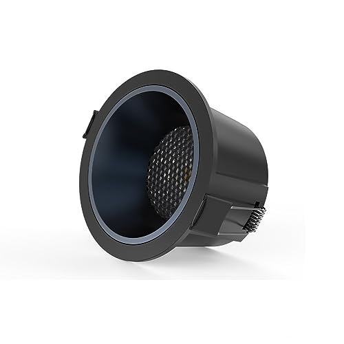 Image of Goldmedal Orchid 7W Black COB Round LED Spotlight |Compact Design Ceiling Light for Cabinets & Wardrobes | with 38 Beam Angle | Spotlight for Home & Display | Energy-Efficient |Warm White(3000K)