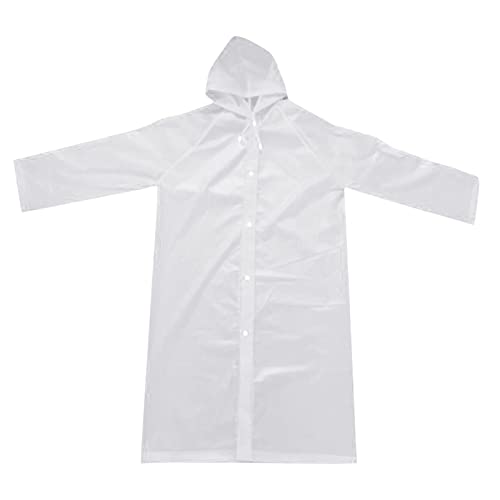 Rain Ponchos for Adults, Eva Material Waterproof Quick-Dry Fabric Rain Ponchos Hoodie with Drawstring Adjustment for Outdoor，Blue - image 8
