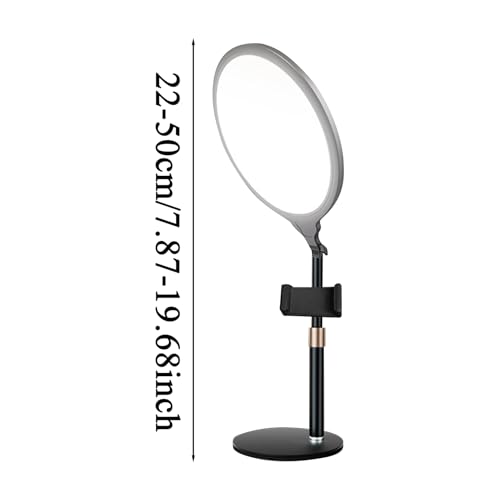de luz con Soporte, LED Regulable con Soporte para teléfono, Soporte de Escritorio para computadora, transmisión en, videoconferencia, vlog, Maquillaje, hogar, Oficina, Estudio - imagen 5