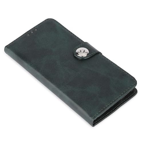 Image of Inktree Vivo V50 5G Flip Cover | Leather Finish | Complete Protection Flip Case for Vivo V50 5G - Green Button