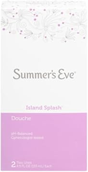 Summers Eve Island Splash Feminine Cleansing Douche, Odor Control, pH Balanced, Gynecologist Tested, Fresh Scent, 4.5 Ounce Each, 2 Count Pack of 1