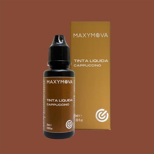 MAXYMOVA Tinte líquido profesional para cejas, fórmula de larga duración, 9 tonos intensos para unas cejas definidas y naturales (Capuchino)