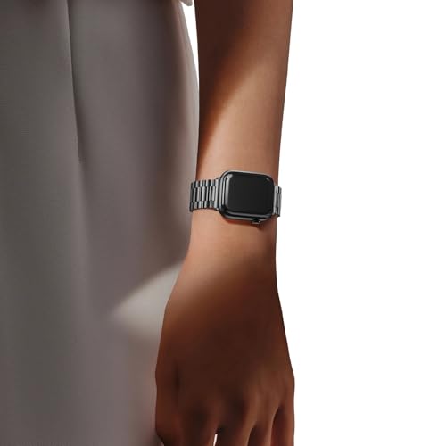 Image of EPULY Metal Band Compatible with Apple Watch Bands for Men 49mm 46mm 45mm 44mm 42mm 41mm 40mm 38mm, Business Stainless Steel Strap for iWatch Bands Series 11 10 9 8 7 6 5 4 3 2 1, SE3 2 1, Ultra3 2 1
