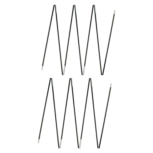 harayaa Fibreglass Tent Poles Replacement, Pre Assembled Black Tent Poles, Lightweight Replacement Tent Poles for Hiking, Backpacking, 3.2m Single Person