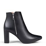  BOTÍN Urban – Botines de tacón Alto Negro napa, EU 37