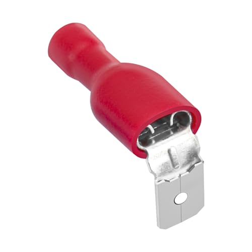 Heschen Piggyback connecteurs cosses à sertir, 0,5-1,5 mm², 22-16 AWG, Rouge, Lot de 25