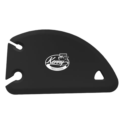 Kenny Professional 3 in 1 Multi-Purpose Dough Scraper Card Made of BPA Free Silicone & Stainless Steel core - Bowl Scraper, Dough Remover, Attachment Cleaner (Anthracite)