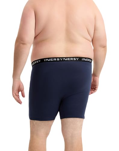 INNERSY Men's Big and Tall Boxer Briefs Stretch Cotton Moisture Wicking Underwear 5-Pack4