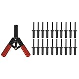 Thomletha 41Pcs Plastic Rivet Tool Set Plastic Rivet Tool Gun Plastic Poly Rivet Gun Quick Set Fit for Fastening Door Panels and Car Trim, Fixing Rivets