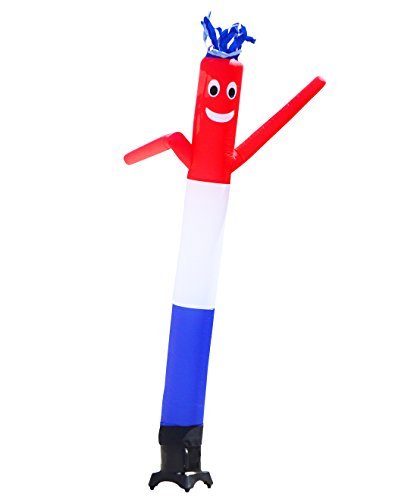 LookOurWay Air Dancers Wacky Waving Inflatable Tube Man Set - 10 Feet Tall Inflatable Dancing Man with Blower - Red/White/Blue