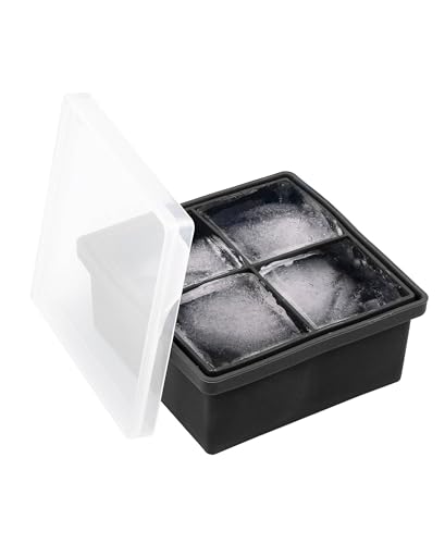 Molde de hielo Cambridge 4 cubos con tapa grande transparente