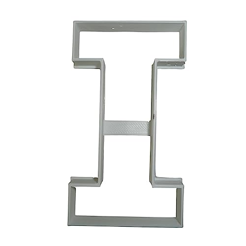 YNGLLC LETTER I 4 INCH UPPERCASE CAPITAL BLOCK FONT COOKIE CUTTER 3D...