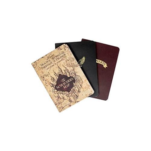 Carnet de notes de marque Kasdesign modèle Ensemble de 3 petits carnets Harry Potter Marauder A6 Cover