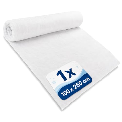 com-four® Estera de Nieve para la decoración navideña, Nieve Artificial