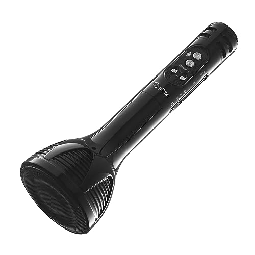 Image of pTron Fusion Sing 5W Wireless Speaker with Karaoke Mic, 12Hrs Playtime, Record Songs, Lightweight Handheld Design, Bluetooth v5.0, Aux Play /mSD Play /USB Play & Media Controls (Midnight)