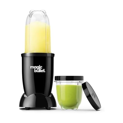 magic bullet Blender, Small, Black, 7 Piece Set Cover