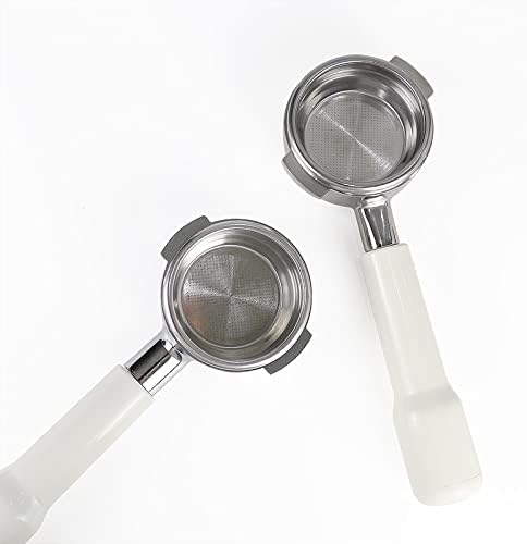 58MM Stainless Steel Coffee Machine Bottomless Filter Holder White Handle For Professional Accessory(51mm) image 3