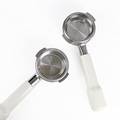 SDFGH 5 8mm Máquina de café de acero inoxidable Soporte de filtro sin fondo Mango for accesorios profesionales (Size… - Imagen 3