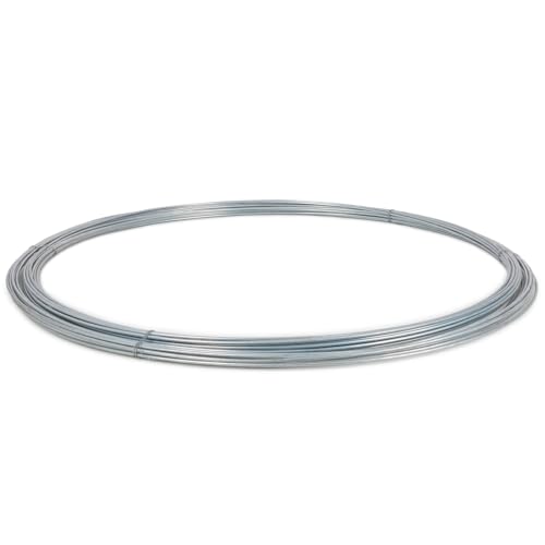 VOSS.farming Spanndraht 55m x 3,8mm, verzinkter Stahldraht für Maschendrahtzäune, Befestigungsdraht, für Wildzaun