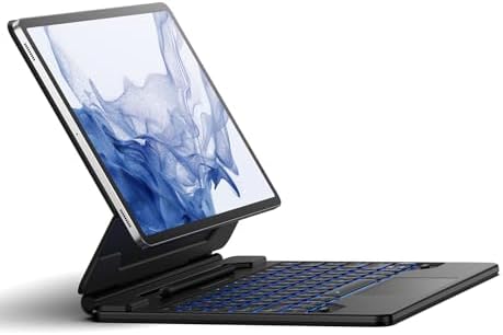 Dexnor for Samsung Galaxy Tab S10+ Plus/S9+ Plus/S9 FE+ Plus/S8+ Plus/S7+ Plus/S7 FE Case with Keyboard 12.4" Floating Cantilever Magnetic Stand Multi-Touch Trackpad Backlit S Pen Holder - Black