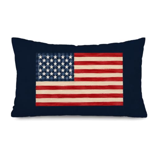 Xxseos Vintage American Flag Patriotic Independence Day 12x20 Pillow Cover
